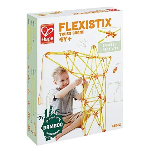 Hape E5562 Flexistix Truss Crane Construction Set Made From Bamboo - Building Toys