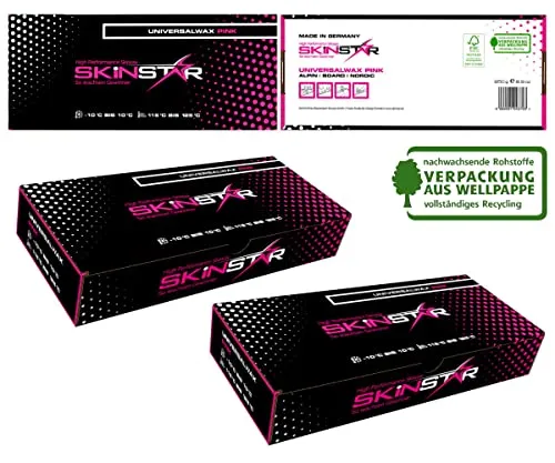 SkinStar Universal Ski/Snowboard Wachs/Wax Tafel Pink -500g