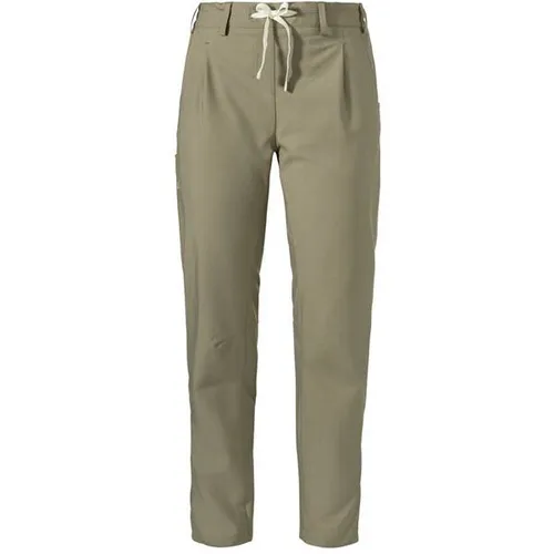 Schöffel Damen Oaktree Hose Größe M, beige - Bequeme Wanderhose aus hautfreundlichem Viskose-Materialmix, ideal für Freizeit und leichte Wanderungen.