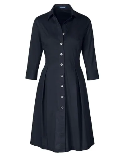 Highmoor Hemdblusenkleid Dunkelblau 46 in blau von Highmoor