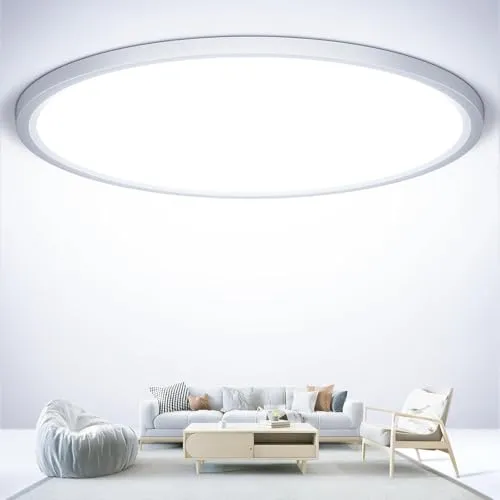 NIBSHOOM Deckenlampe LED Deckenleuchte Rund Flach 6500K,24W/2400LM/IP44 Wasserfest Ultradünn Badezimmer Lampe Decke, Modern Schlicht deckenlampen für Schlafzimmer Wohnzimmer Flur Küche Büro,300*17mm