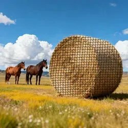 VEVOR Rundballen-Heunetz 1,8x1,8x1,8 m – Knotenloses Design von Vevor
