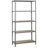 PROREGAL® Schwerlastregal MULI 180x80x30cm, 5 Fachböden, 150kg - Stabiles Schwerlastregal mit 5 verstellbaren Holzböden, Traglast 150kg pro Ebene. Ideal für Werkstatt und Lager, schneller Aufbau in nur 10-15 Minuten!