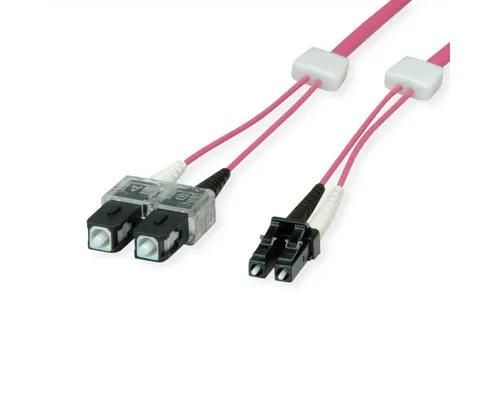 Easylan LWL-LED-Patchkabel 50/125µm OM4, 1000 cm in lila von Easylan