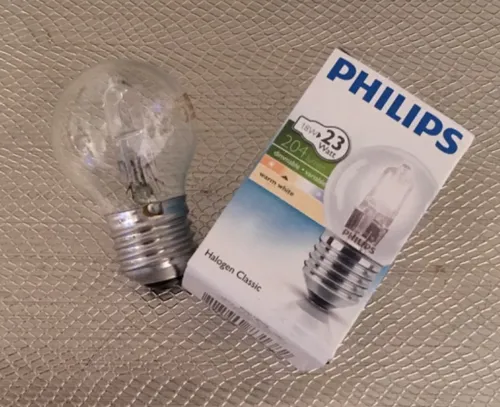 Philips EcoClassic Halogenbirne, 18W, E27, 230 V, SES, Golfball, E14