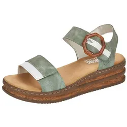 Rieker 62963-52 Keilsandalette grün 40 EU