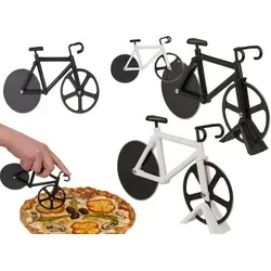 Fahrrad Pizzaschneider Pizzaroller Pizzamesser, gedeckter Tisch, Küchenutensil