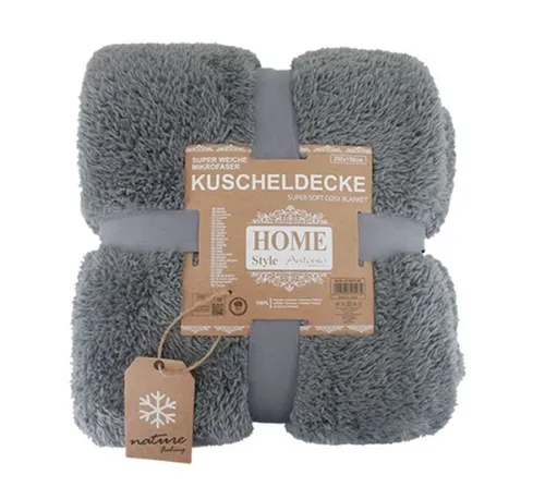 Wohndecke Teddy Kuscheldecke 150 x 200 cm » warme Wohndecke, VewoTex, Kunstfell-Optik, flauschige Mikrofaser Decke