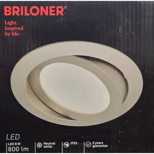 Produktbild Briloner LED Einbauleuchte in Matt-nickel | Schwenkbar 8W 800LM 4000K