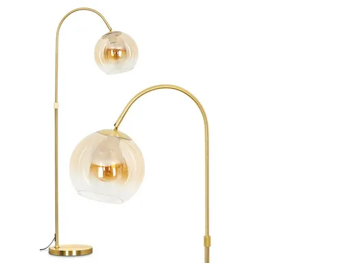 hofstein Stehlampe aus Metall/Glas