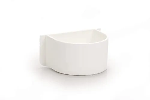 Beeztees 15581 Plastiknapf für Papageien, 9 x 5 cm, weiß