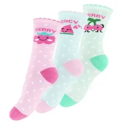 Cotton Prime® Socken (6-Paar) im Süssen Früchte Design bunt 31-34
