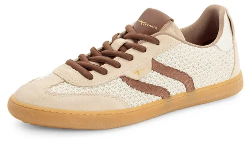 Tamaris Damen Low-Top Sneaker mit Wechselfußbett - Stylische Low-Top Sneaker aus Leder mit atmungsaktivem Innenmaterial und bequemer Sohle. Ideal für Freizeit und Business, bieten sie optimalen Tragekomfort und individuelle Anpassungsmöglichkeiten.