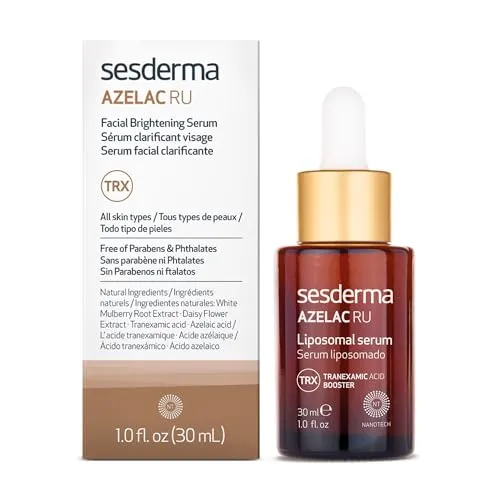 Azelac RU Liposomenserum 30 ml - Serum & Kur, intensives Depigmentierungsserum mit Nanotech-Technologie zur Reduktion und Prävention von Hautflecken, auch im Sommer anwendbar, für alle Hauttypen geeignet.