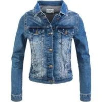 Rock Creek Damen Jeansjacke Blau - Klassische Damen Jeansjacke von Rock Creek mit geradem Schnitt und zwei Brusttaschen. Ideal für entspannte Casual-Looks, perfekt kombinierbar mit Jeans und T-Shirt.