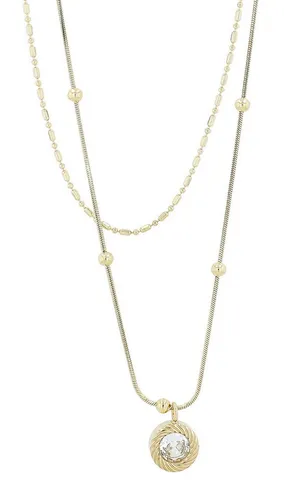 AKZENT Kette mit Anhänger 5010658 Edelstahl silber Damen wasserfest