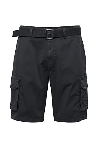 Project PRGallermo Herren Cargo Shorts - Stretch Bermuda in Schwarz, Größe L - Herren-Shorts mit zwei Seitentaschen, ideal für den Sommer und nachhaltig produziert. Hoher Tragekomfort dank Stretch-Anteil und Regular Fit.