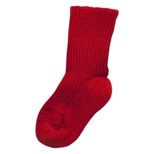 Baby und Kinder Grobstrick Socke - 21-22 rot | HIRSCH NATUR