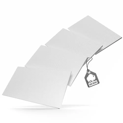 BigDean 4 Stück Garagen Wandschutz selbstklebend 40x20x2cm – extra Dicker Türkantenschutz Auto zuschneidbar Weiß