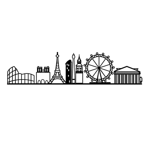 Wandbehänge 100% METALL Schwarz