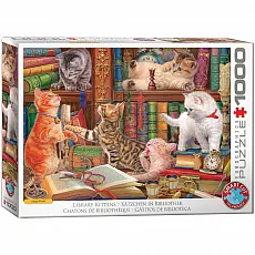 eurographics Puzzle - Kätzchen in Bibliothek - 1000 Teile 301162