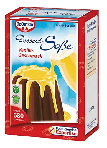Dr. Oetker Professional, Dessertsoße Vanille-Geschmack, Soßenpulver in 1 kg Packung, 1-39-206012