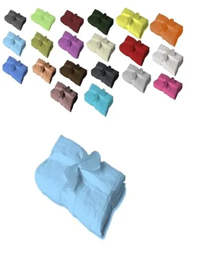 EXKLUSIV HEIMTEXTIL Handtuchserie im Set mit Schleife Marke Badvorleger 1 Stück 50 x 80 cm Hellblau