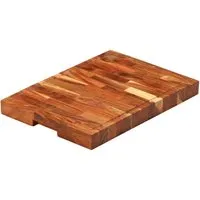 vidaXL Schneidebrett 42x30 cm aus massivem Akazienholz - Praktisches Schneidebrett aus robustem Akazienholz mit integrierter Saftrille für sauberes Arbeiten. Ideal zum Schneiden und Servieren. Jedes Stück ist ein individuelles Unikat!