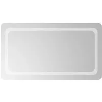 vidaXL LED-Badspiegel 50x90 cm - Badspiegel mit LED-Beleuchtung, IP65 wasserdicht und mit praktischer USB-Schnittstelle, ideal für jedes Badezimmer. Einfache Montage: vertikal oder horizontal aufhängbar.