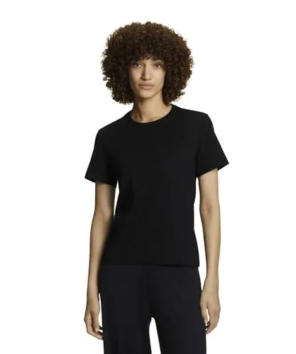 FALKE Damen T-Shirt Basic Modern W S/s Sh Baumwolle weich Kurzarm bequem sehr leicht 1 Stück, Schwarz Black 3000, L