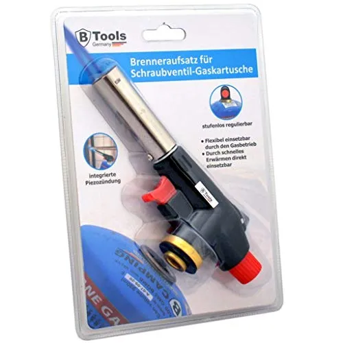 amara-global Lötbrenner Gasbrenner Bunsenbrenner Aufsatz für Schraubventil-Gaskartuschen ROT1