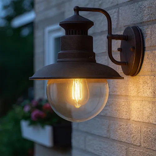 LED Wandleuchte rostfarben