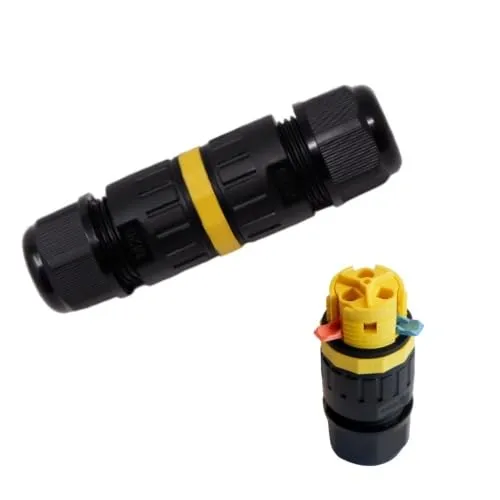 Kabelverbinder mit Hebel 3-polig 1,5mm² | IP68 wasserdicht - Kabelstecker & -verbindungen, schraubloser Anschluss mit Betätigungshebel für schnelles und einfaches Arbeiten, ideal für Erdkabel und Nennspannung bis 450V.