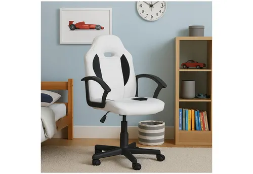 HTI-Living Höhenverstellbarer Schreibtischstuhl für Kinder in weiß von HTI-Line