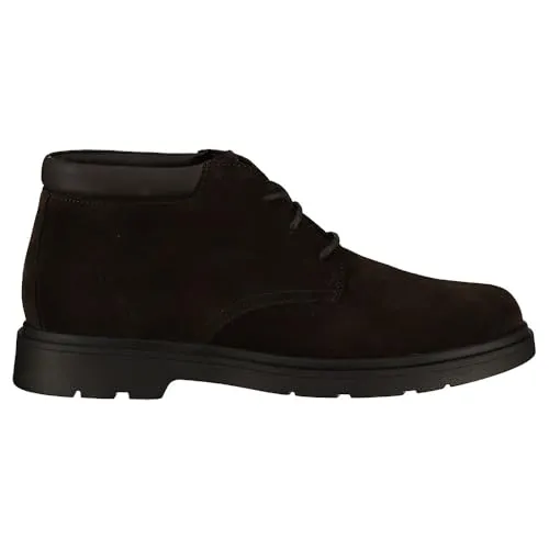 Geox Herren U SPHERICA EC1 B Ankle Boot - Atmungsaktive Schnürstiefelette in DK Brown, 42 EU - Herren-Stiefel mit stark stoßdämpfender Sohle, ideal für urbanen Style und maximalen Komfort bei jedem Schritt.