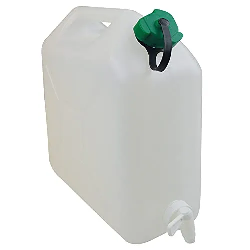 NET TOYS Vielseitiger 10L Wasserkanister - Weiß 10 Liter - Praktisches Outdoor-Zubehör Trinkwasserkanister mit Hahn - Bestens geeignet für Campen im Freien & Angeln und Zelten