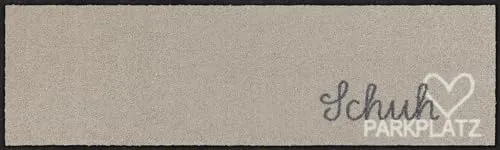 Salonloewe Fußmatte 30x100 cm - Schuhparkplatz pur in Taupe - Tür- & Bodenmatten, waschmaschinengeeignet und ideal für drinnen und draußen, mit modernem Design und flachem Flor für optimalen Schmutzschutz.