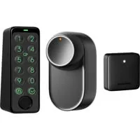 SwitchBot Smart Lock Ultra + Hub Mini Matter + Keypad Touch - LED-Lampen und flexible Zugangskontrolle mit Matter-Unterstützung, vielseitige Entsperrmethoden und blitzschnelle Erkennung für mehr Sicherheit.