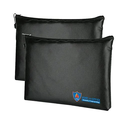 Stück Feuerfeste Tasche 29x20cm, Wasserdichte Feuerbeständige Tasche,Tresor Feuerfest Geldscheine Aufbewahrung,Große Kapazität Aktentasche Für Dokumente/Geld/Passport/Bankdatei Und Bargeld 2