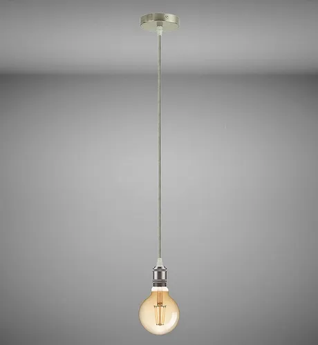 Lampenhalterung *JACOB* nickel matt inkl. E27 LED Vintage GOLD 9000SL Trango