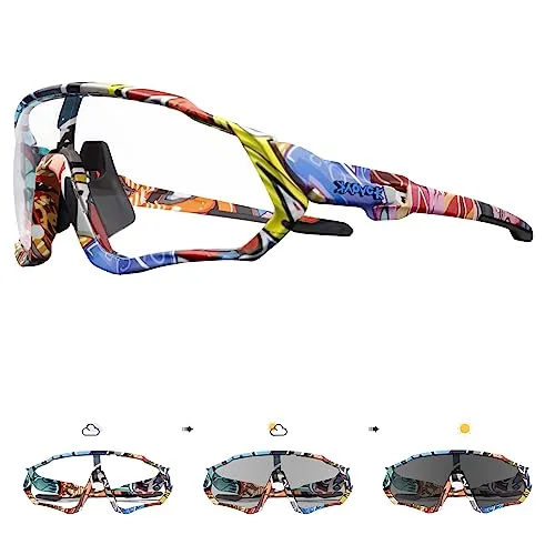 KAPVOE Photochromatische Selbsttönend Fahrradbrille