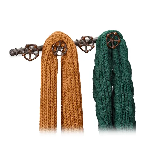 Wandgarderobe industrial Flurgarderobe mit Haken Vintage Hakenleiste 8 kg