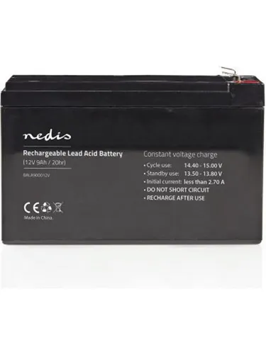 Wiederaufladbare Blei-Säure-Batterie 12 V 9000 mAh - Akku für Notstromversorgungen, Alarmanlagen und mehr, wartungsfrei mit hoher Kapazität von 9000 mAh und kompakter Bauweise.