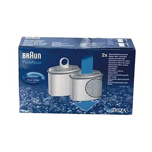 Ersatzteil - Set 2 Wasserfiltern KWF2 PURE AQUA für Braun & Magimix - Wasserfilter Set für Kaffeemaschinen, verbessert den Kaffeegeschmack und reduziert Kalkablagerungen.