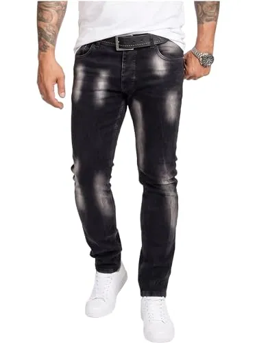 Rock Creek Herren Slim Fit Jeans Weiß - W38 L32 - Stylische Slim Fit Jeans für Herren aus hochwertigem Denim, bieten hervorragenden Tragekomfort und Bewegungsfreiheit. Ideal für Büro, Alltag und Freizeit.