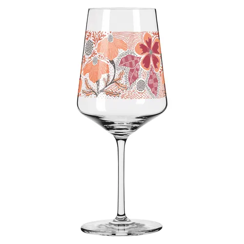 RITZENHOFF Aperizzo-Glas 500 ml - Sommerrausch Nr. 25 - Cocktailglas mit buntem Blumen-Motiv, ideal für spritzige Getränke. Hergestellt in Deutschland aus hochwertigem Kristallglas, spülmaschinengeeignet und perfekt für Sommerabende.