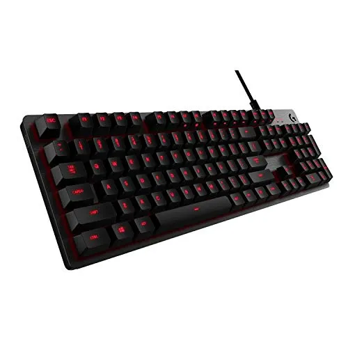 Logitech G413 Mechanische Gaming-Tastatur, Taktile Romer-G Switches, Gebürstetes Aluminiumgehäuse, Programmierbare F-Tasten, USB-Durchschleife, Skandinavisches-Layout - Carbon/Schwarz