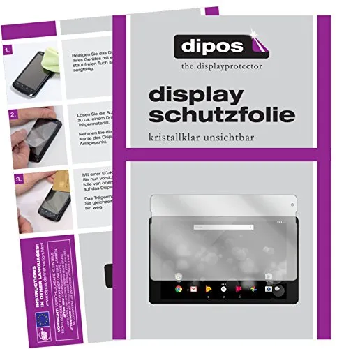 dipos I 2X Schutzfolie klar kompatibel mit TrekStor PrimeTab P10 Folie Displayschutzfolie