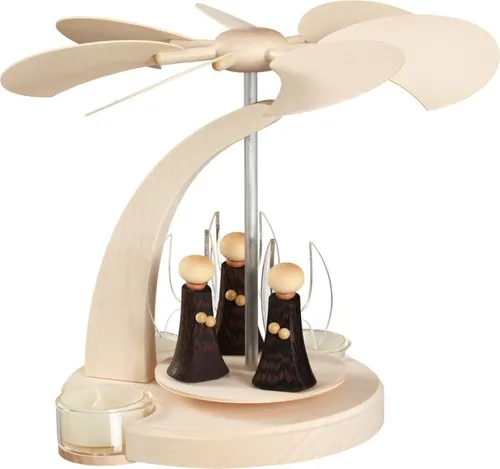 Seiffener Volkskunst Moderne Teelicht Bogenpyramide 18 cm