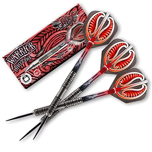 Shot! Darts Warrior Hautoa Dart-Set mit Stahlspitze, 80% Wolfram